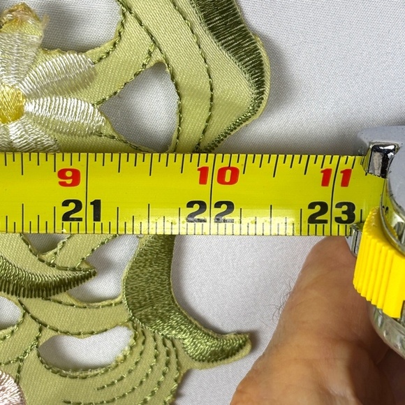 Bella Lux Fine Linens Embroidered Cutwork Table Centerpieces Set (2) 22" Diam. - Picture 8 of 8